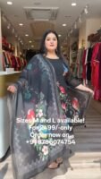 Black Botanical Bird Suit Set